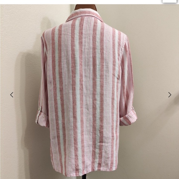 Marc New York Andrew Marc Linen Partial button down top - Picture 3 of 9